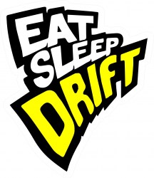 Eat sleep drift yellow